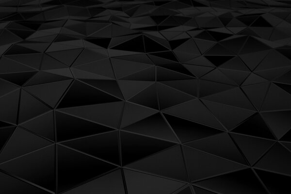 Czarna powierzchnia trójkątów