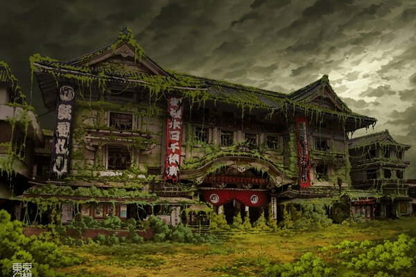 Post-apocalyptic Tokyo Japan ruin