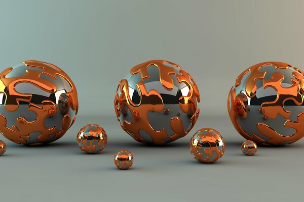 Shiny metal balls are beautiful