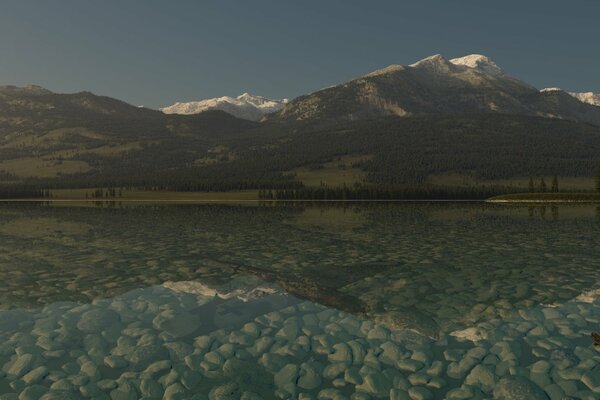 Pièges dans l eau cristalline du lac