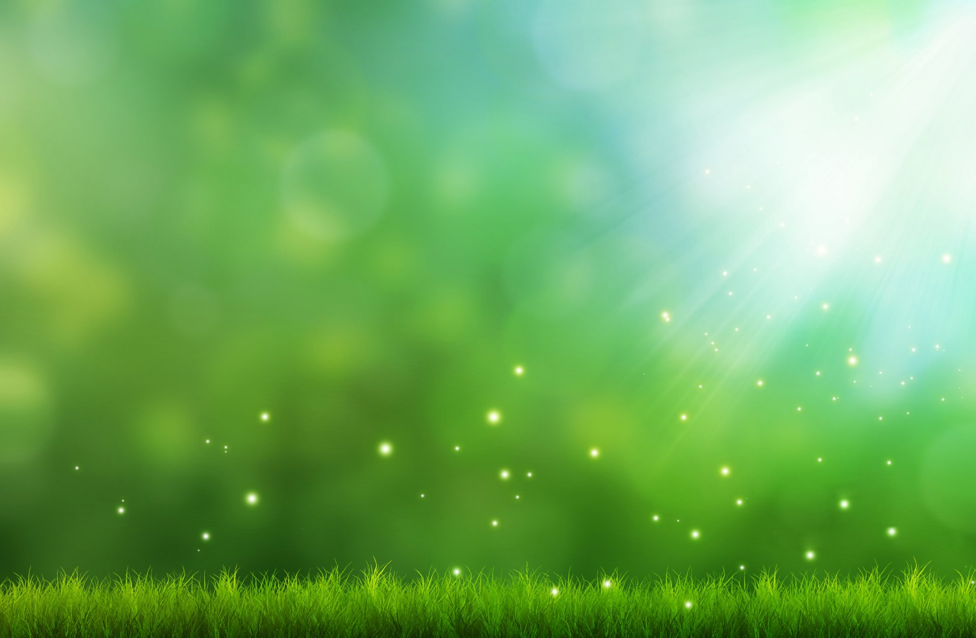 art grass background green light spark