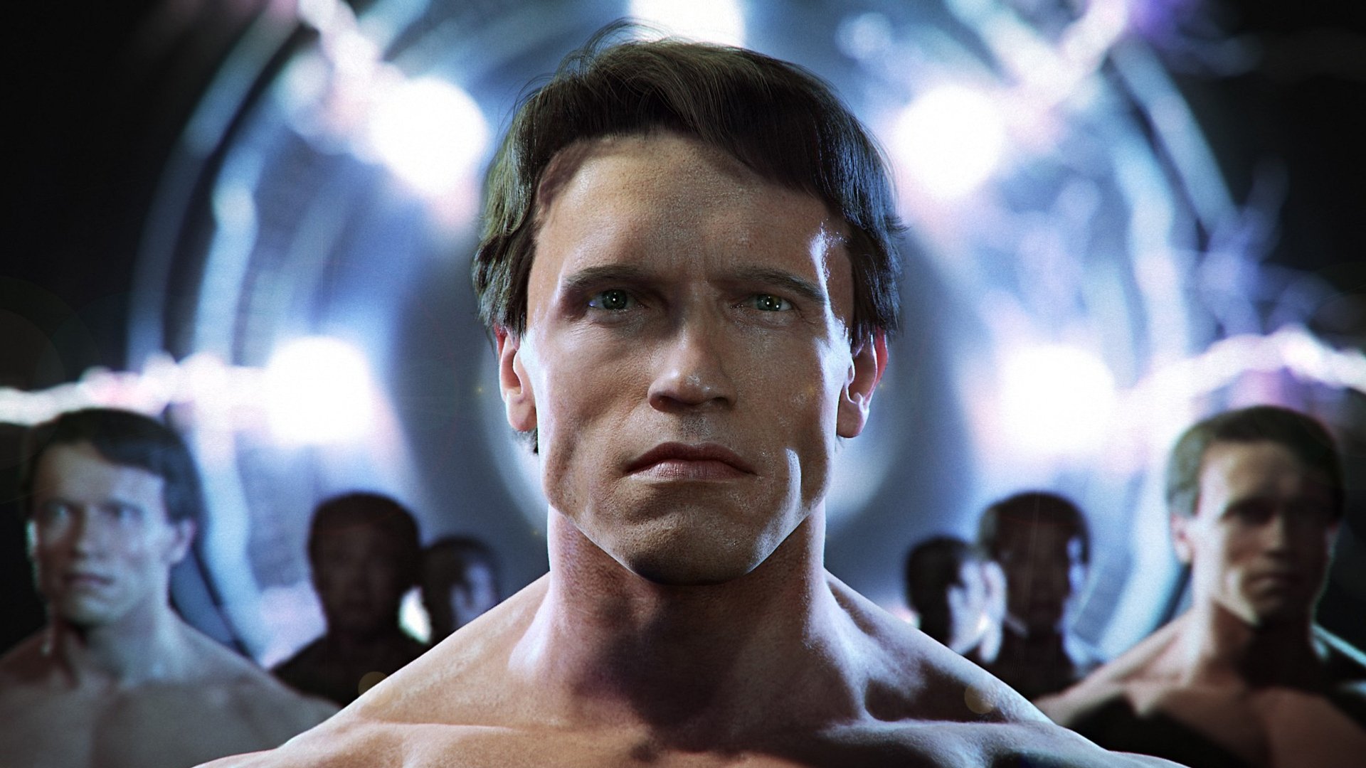 arnold schwarzenegger terminator t-800 portale fulmini vista