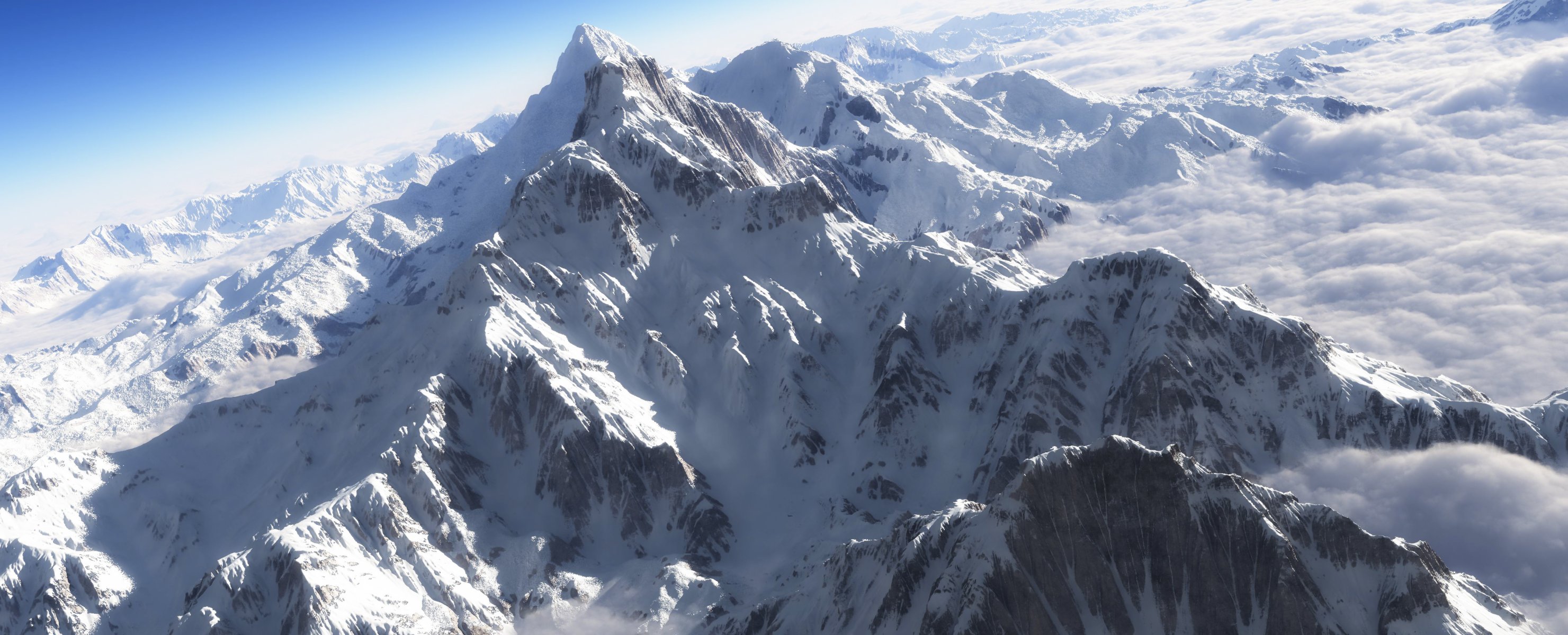 arte montañas cresta nieve picos altura vista