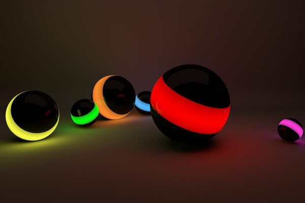 Illuminated balls for rendering