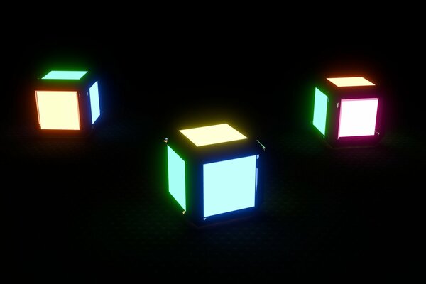 Color minimalistic cubes/cube