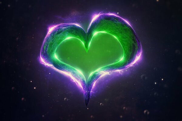 Violet-vert coeur dans le graphique pour le rendu