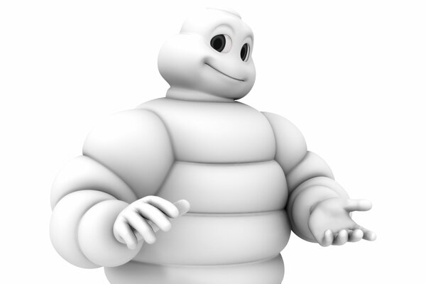 Símbolo de la marca Michelin, un hombre hecho de neumáticos