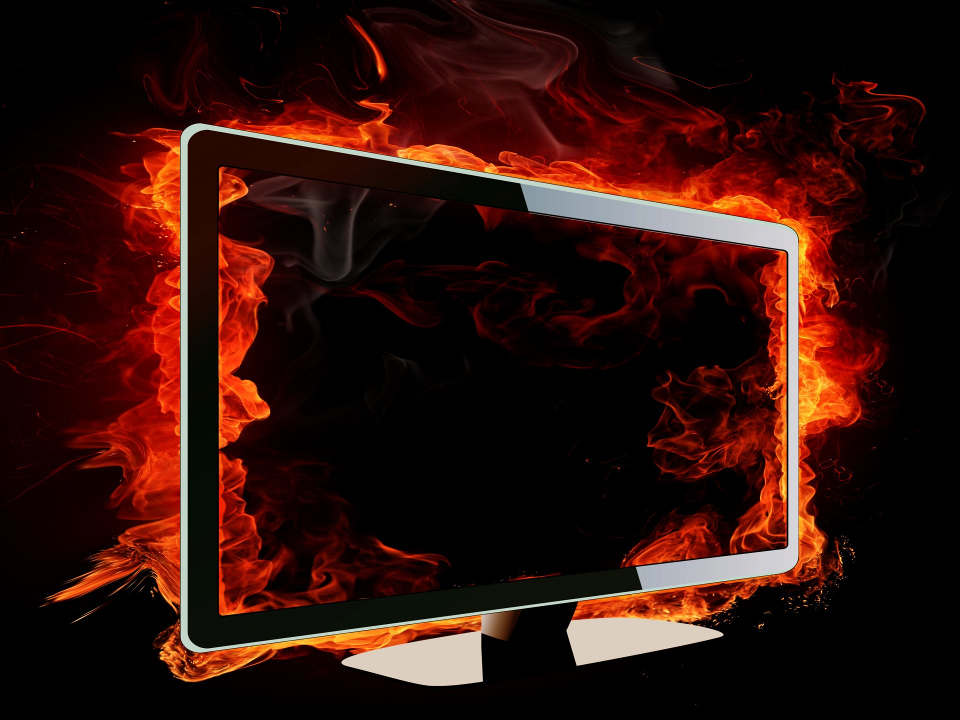 monitor fire flame