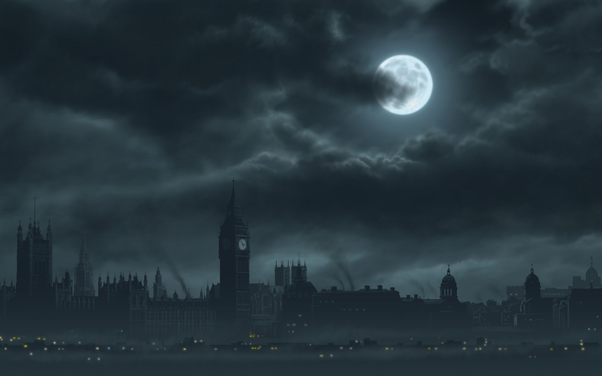 londres sombre lune