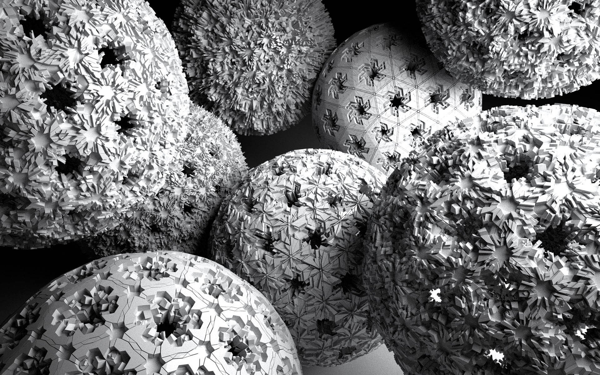 balls sphere monochrome white