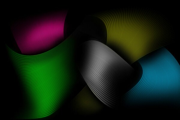 Abstract lines of different colors