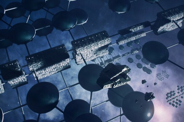 A space station of ships. Fascinating