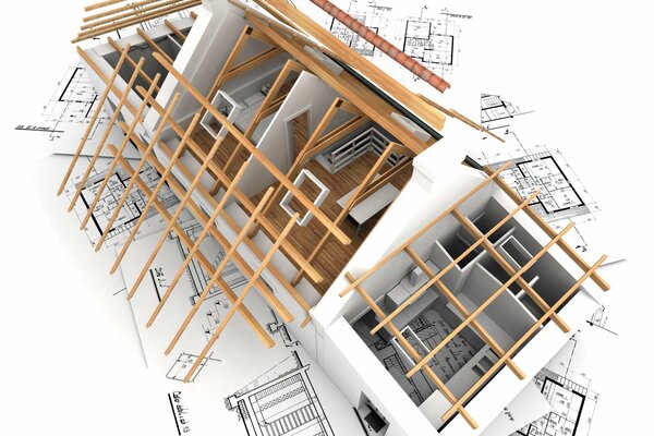 House layout model and drawings