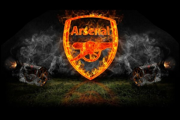 Logo infuocato Dell Arsenal Football Club