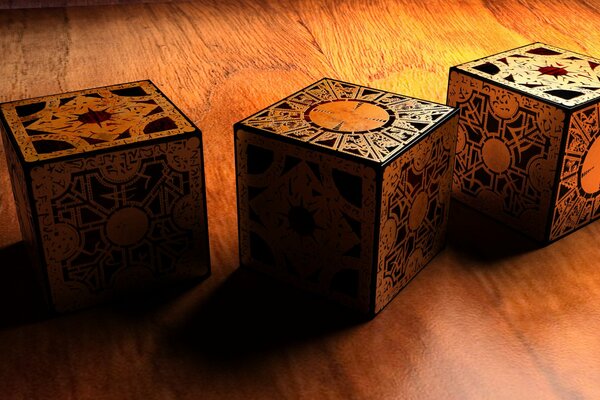 Unusual cubes on the table