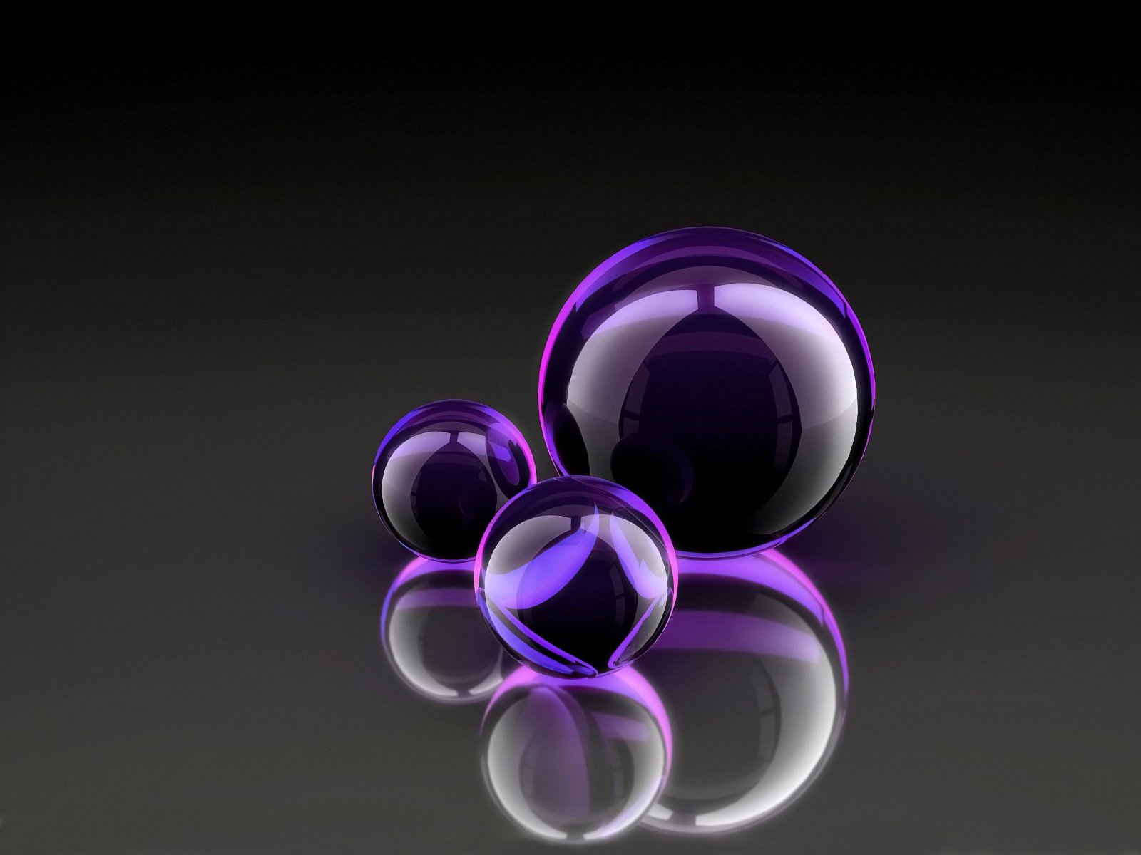 purple balls reflection of gla