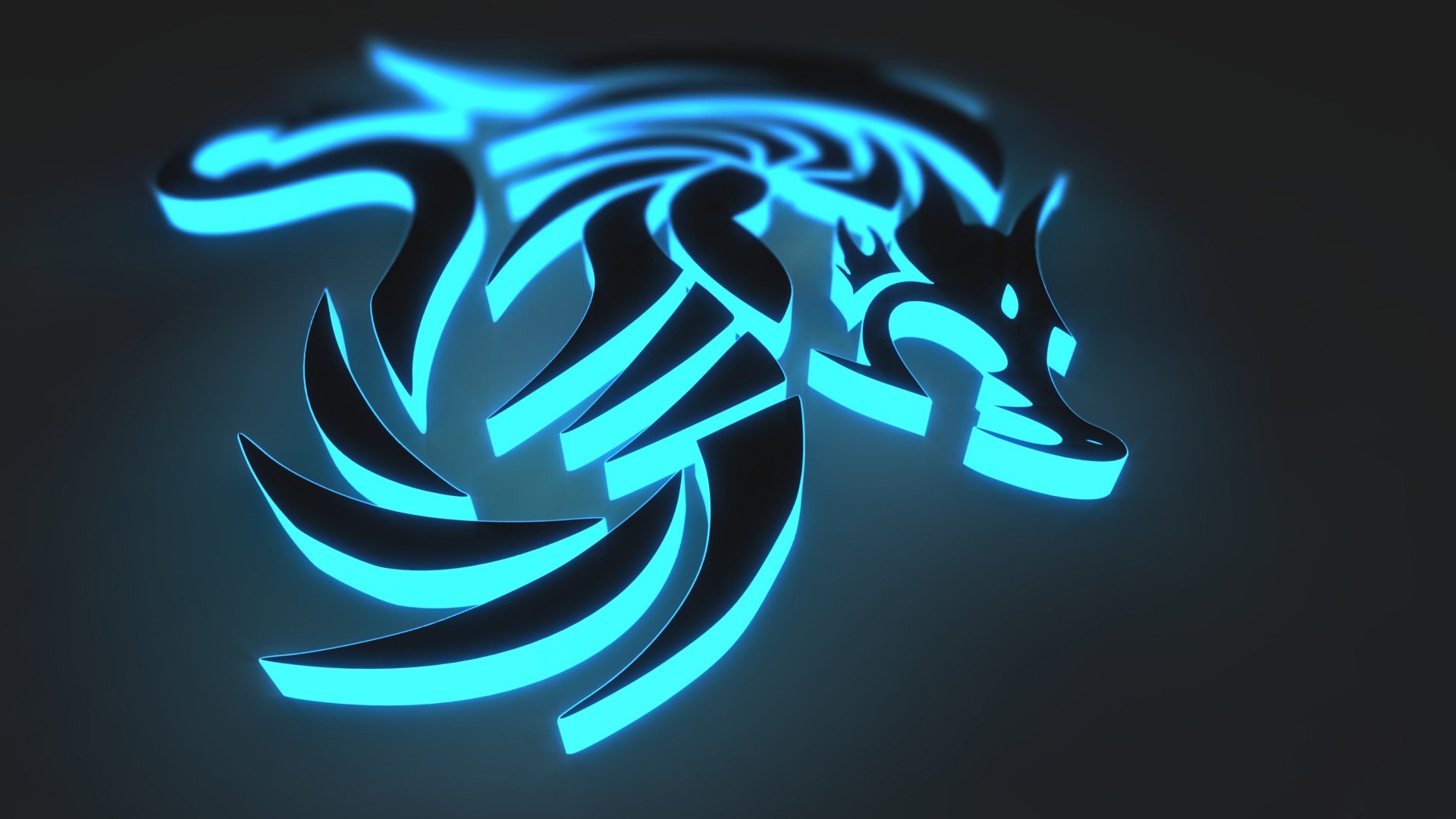 dragon neon grafika