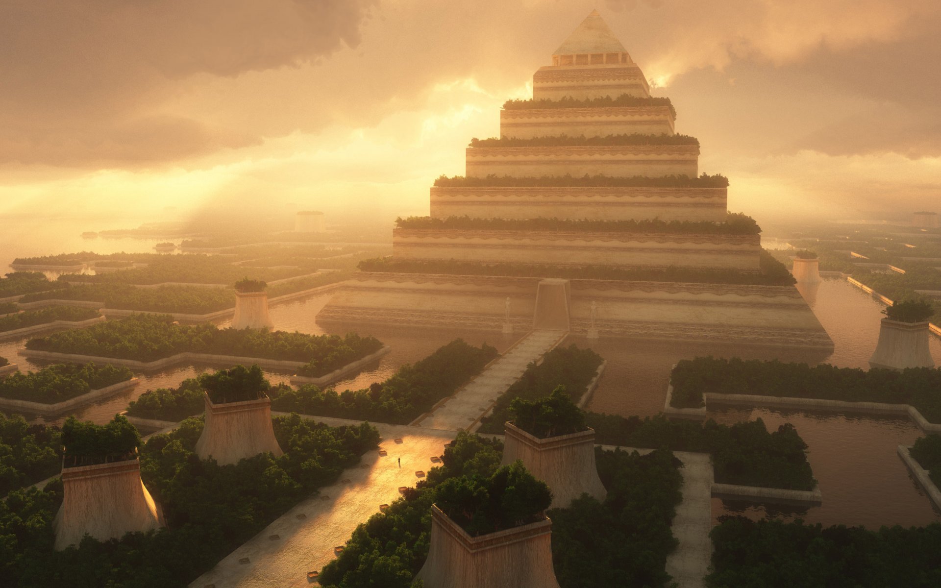 pyramid temple day