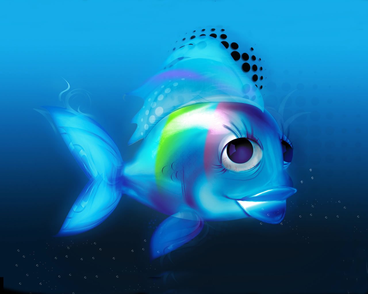 goldfish de l eau du bleu de l humeur de l enfance de la 3d