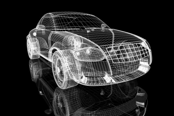 Modèle 3d d une voiture audi