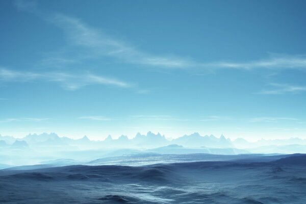 Atemberaubend, verführerisch, blauer Horizont