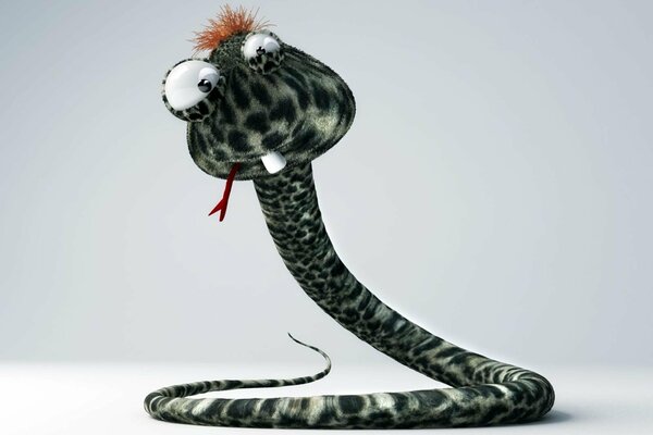 Occhi e Lingua di laurea in un serpente