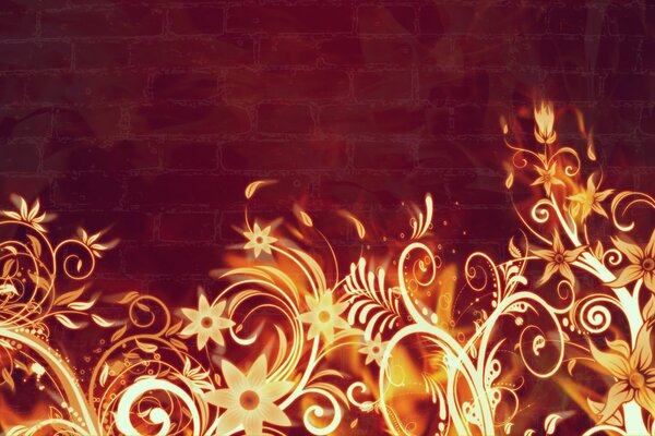 Abstraction of fire, flame and burning colors