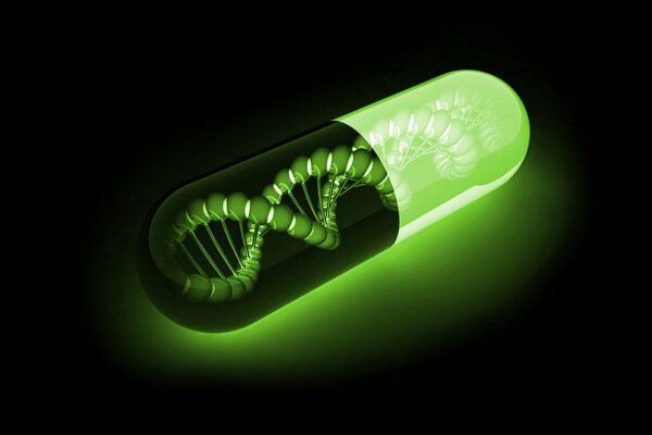 A dna chain in a capsule-tablet