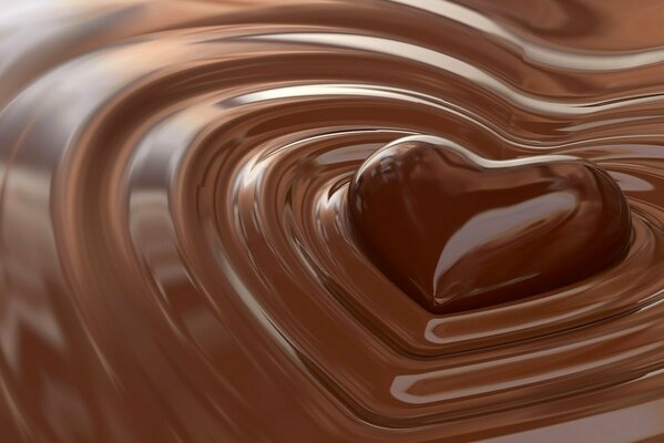 Ein Meer aus dunklen Schokoladenherzen