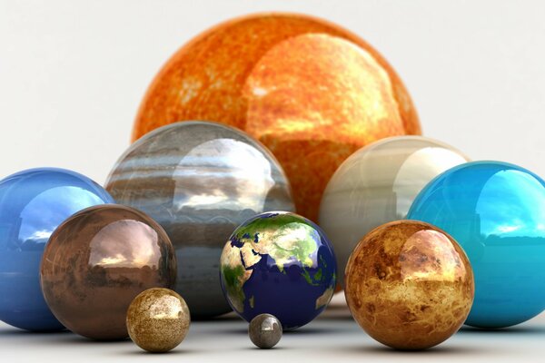 Planets of the solar system together