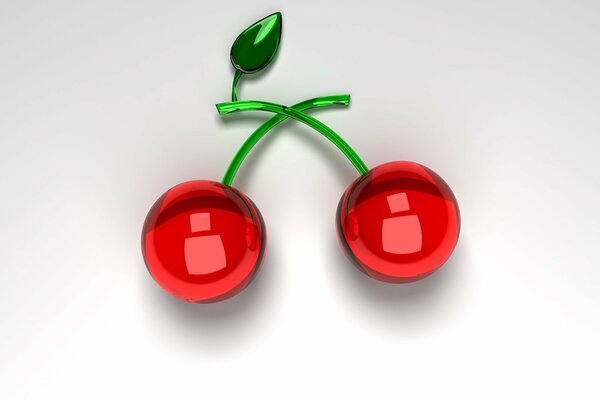 Brooch in the form of a cherry