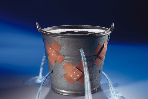 A leaky bucket with patches and holes