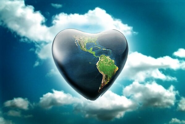 The heart-shaped planet Earth