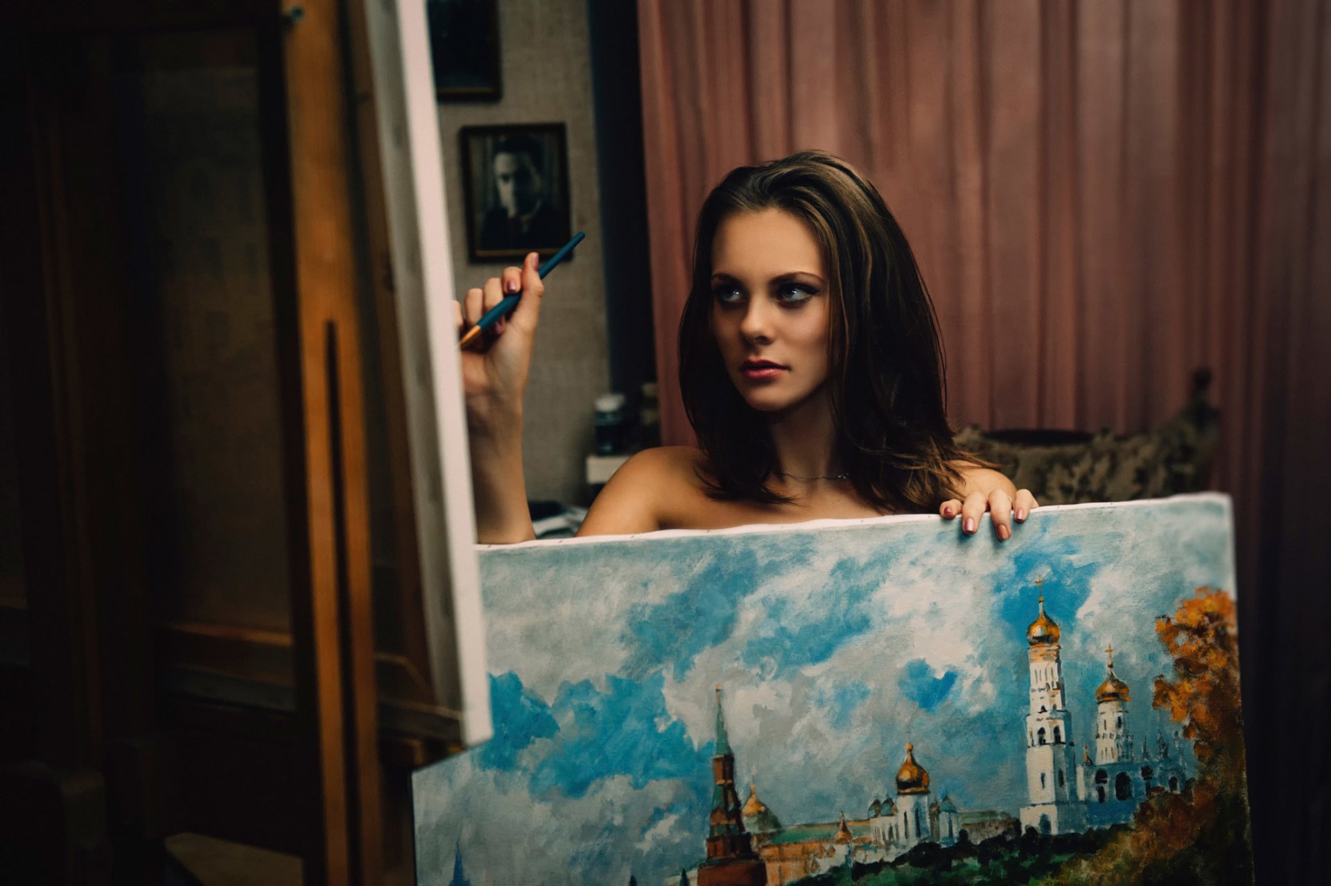 ragazza pittura arte creatività