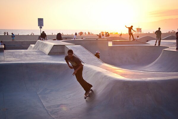 Beautiful sunset over California