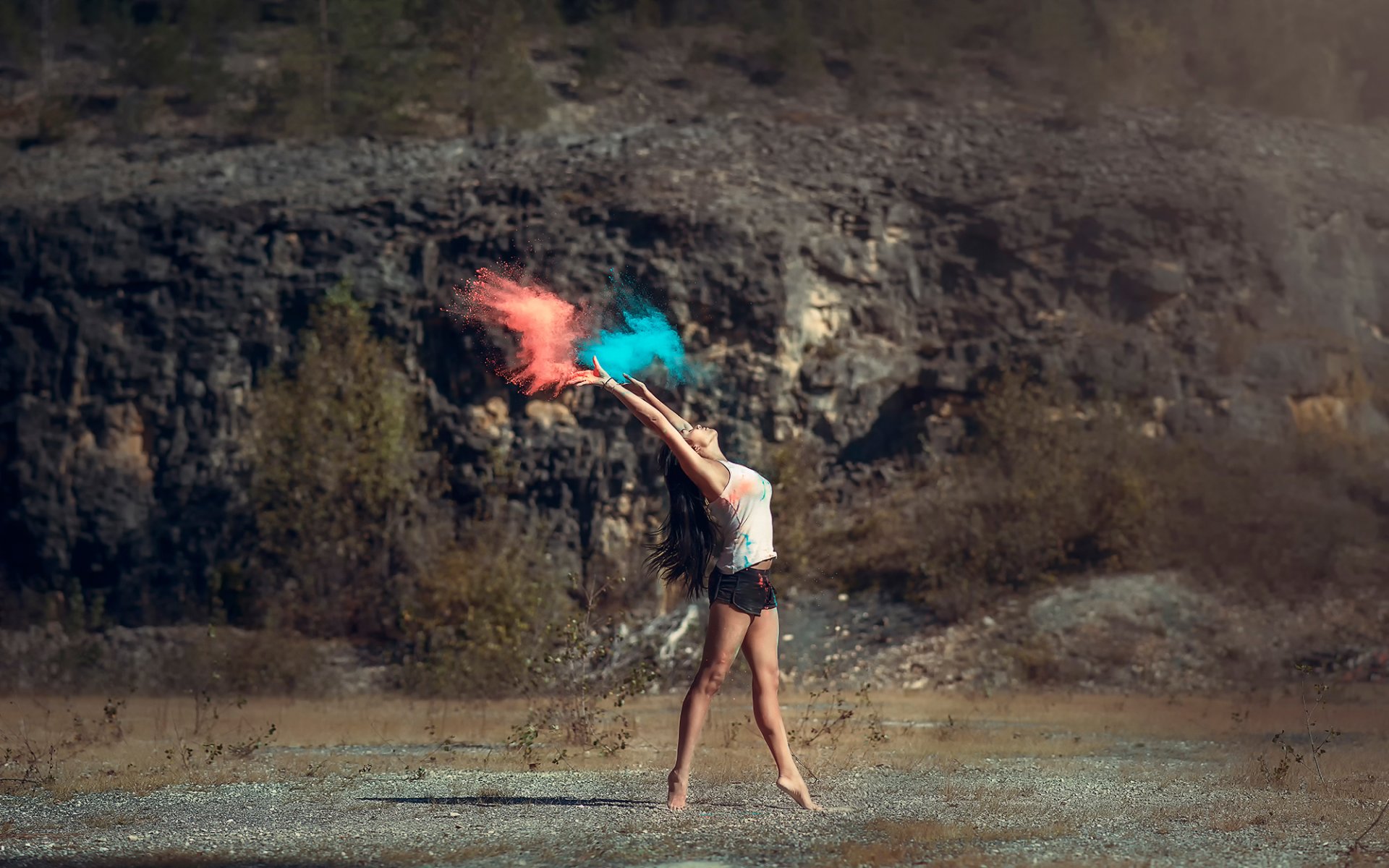 leslie boulnois la danse la grâce la peinture la poussière le frétillement shorts