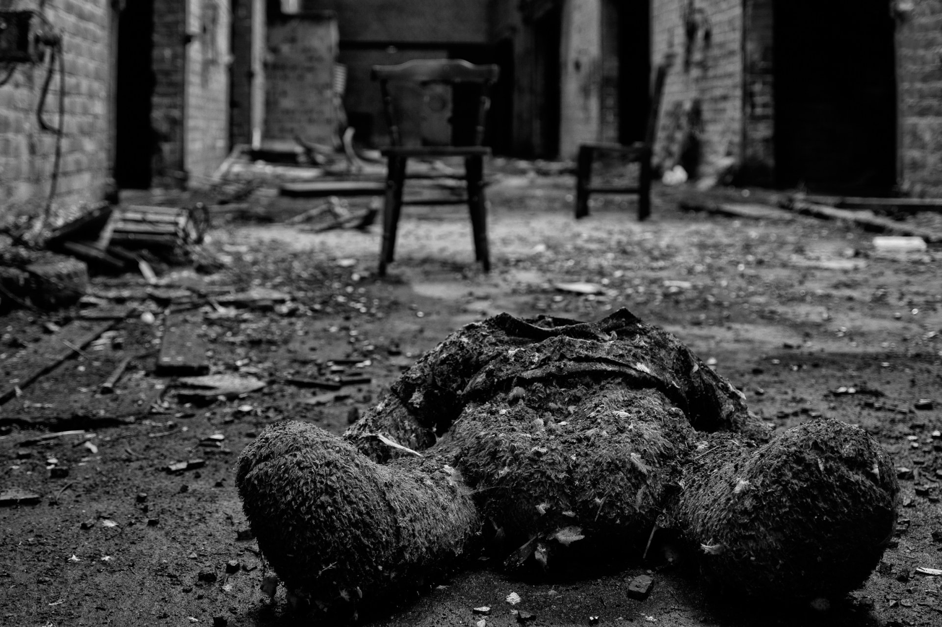 chair toys dirt desolation abandonment longing