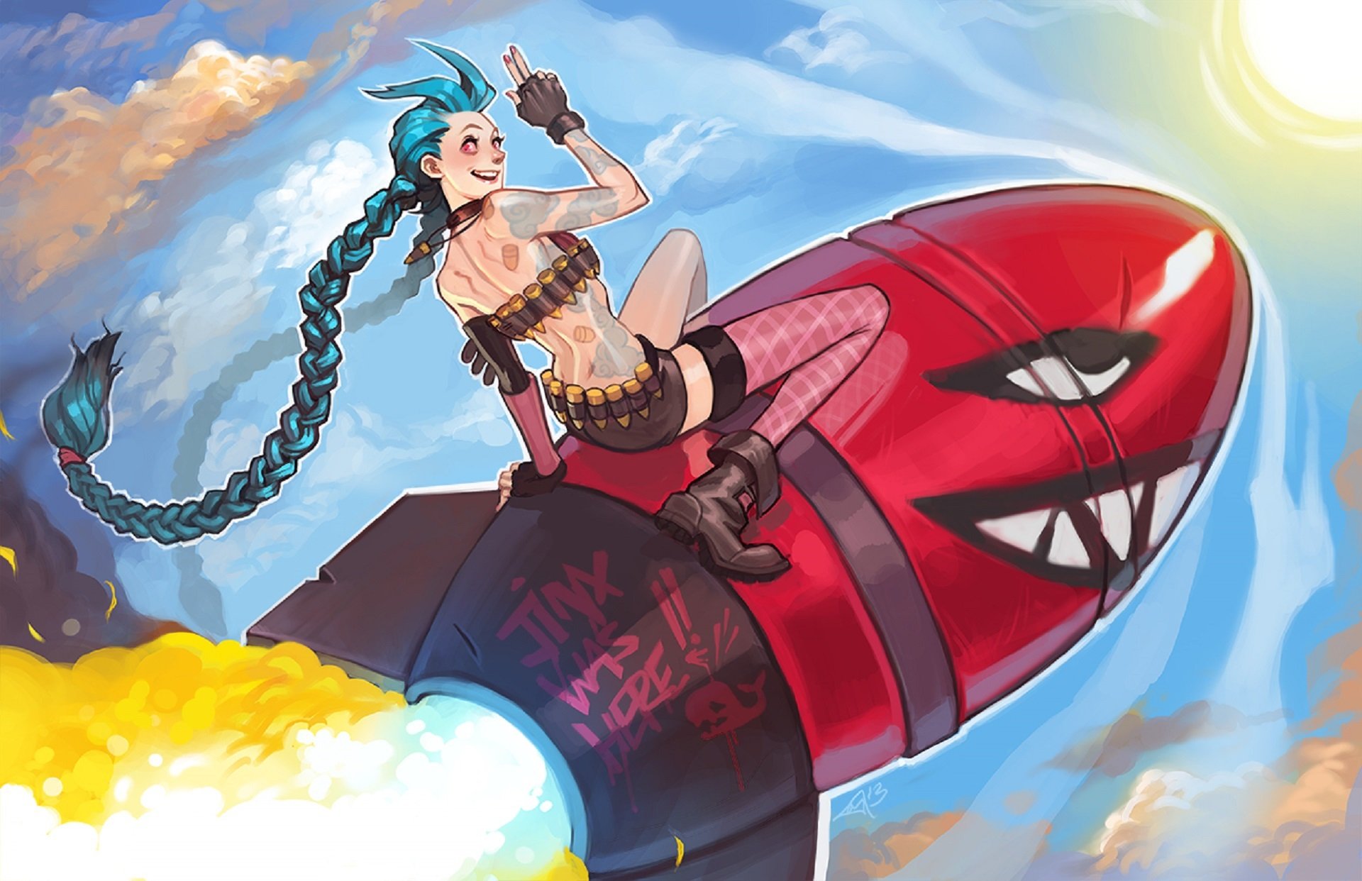 league of legends jinx girl rocket sun