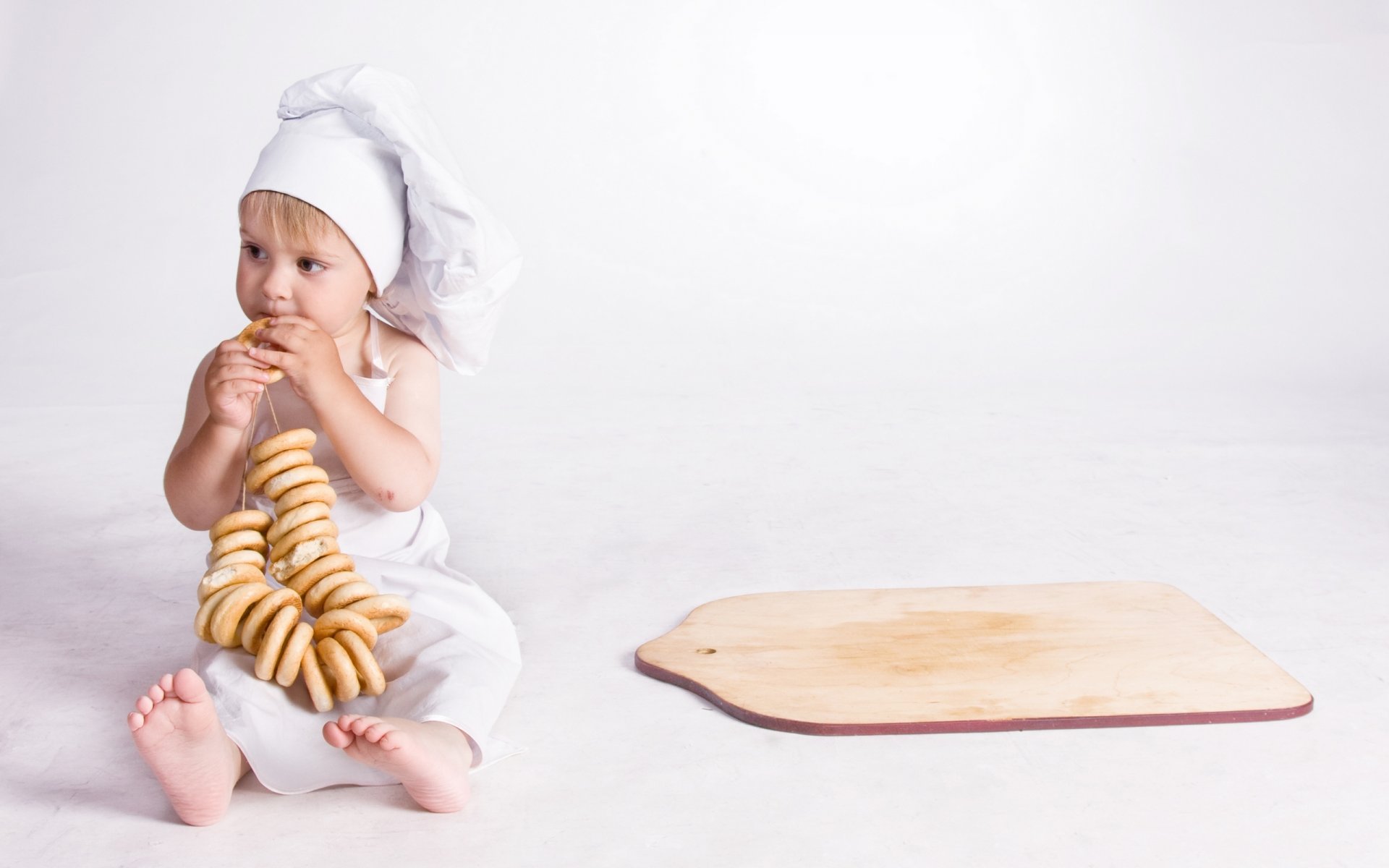 enfant cuire cuisine bagels liasses planche à découper couverture tablier cuisinier bagels liasses planche casquette