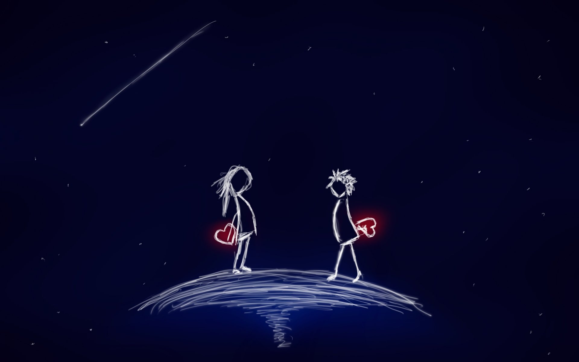 estados de ánimo pareja corazones corazones espacio estrellas amor