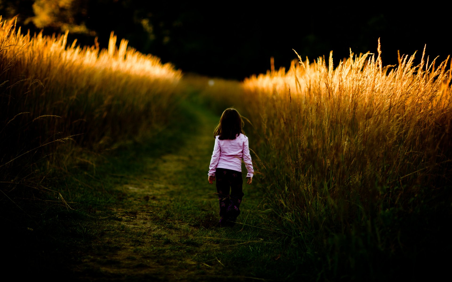 humeur humeur enfants enfants enfants fille filles champ route chemin promenade herbe fourrés bébé bébés