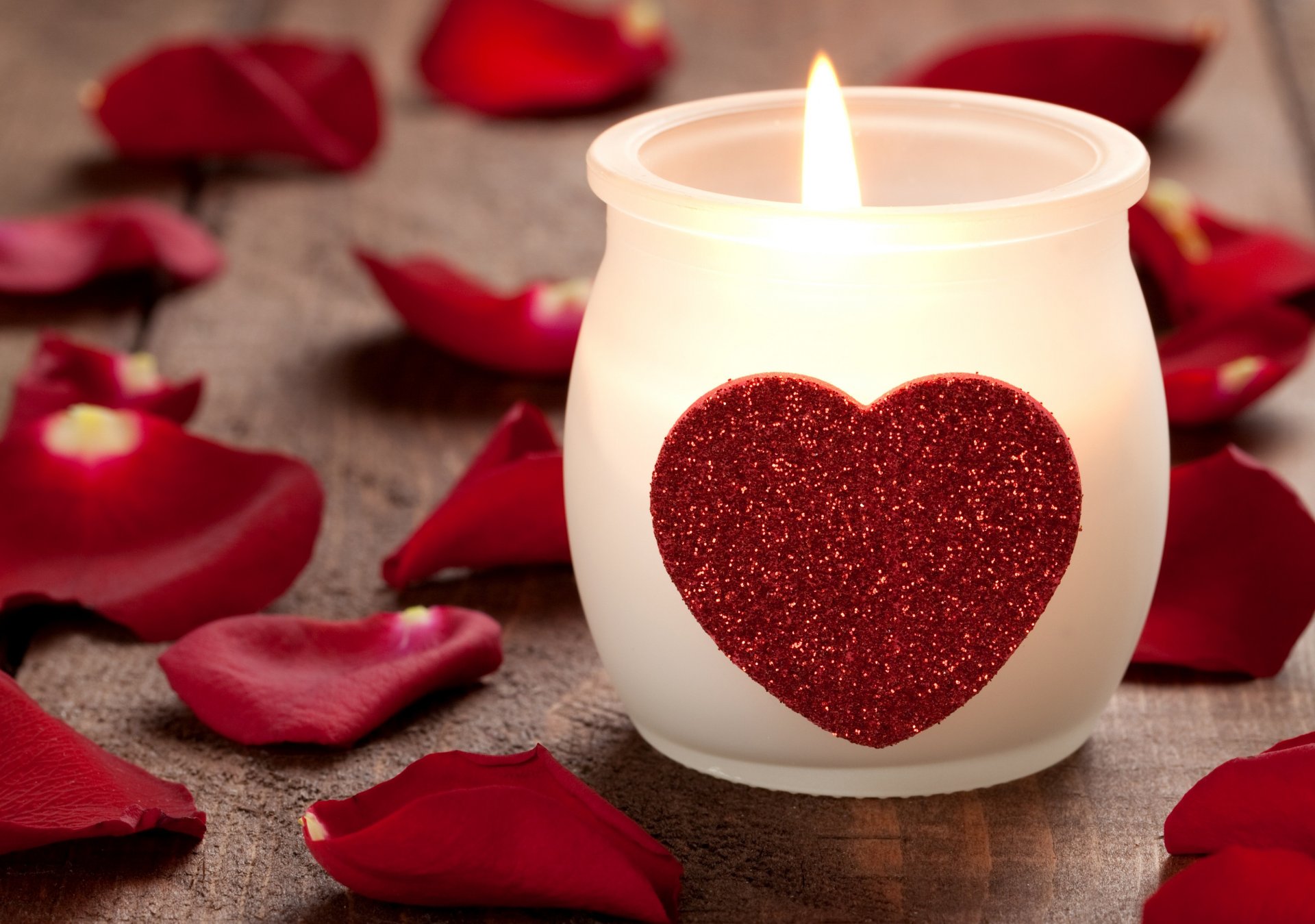 heart candle candle form heart petals rose