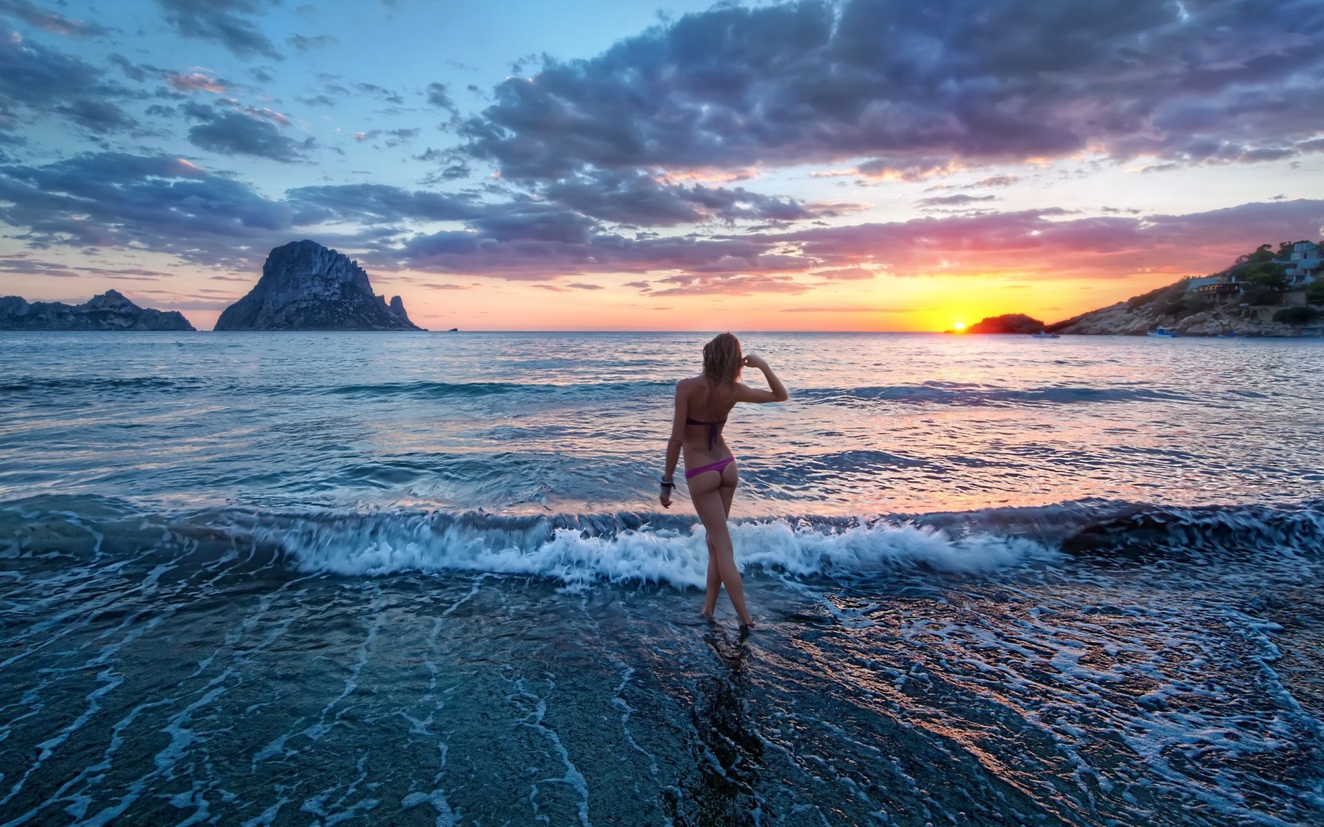 mer plage bonheur paradis fille