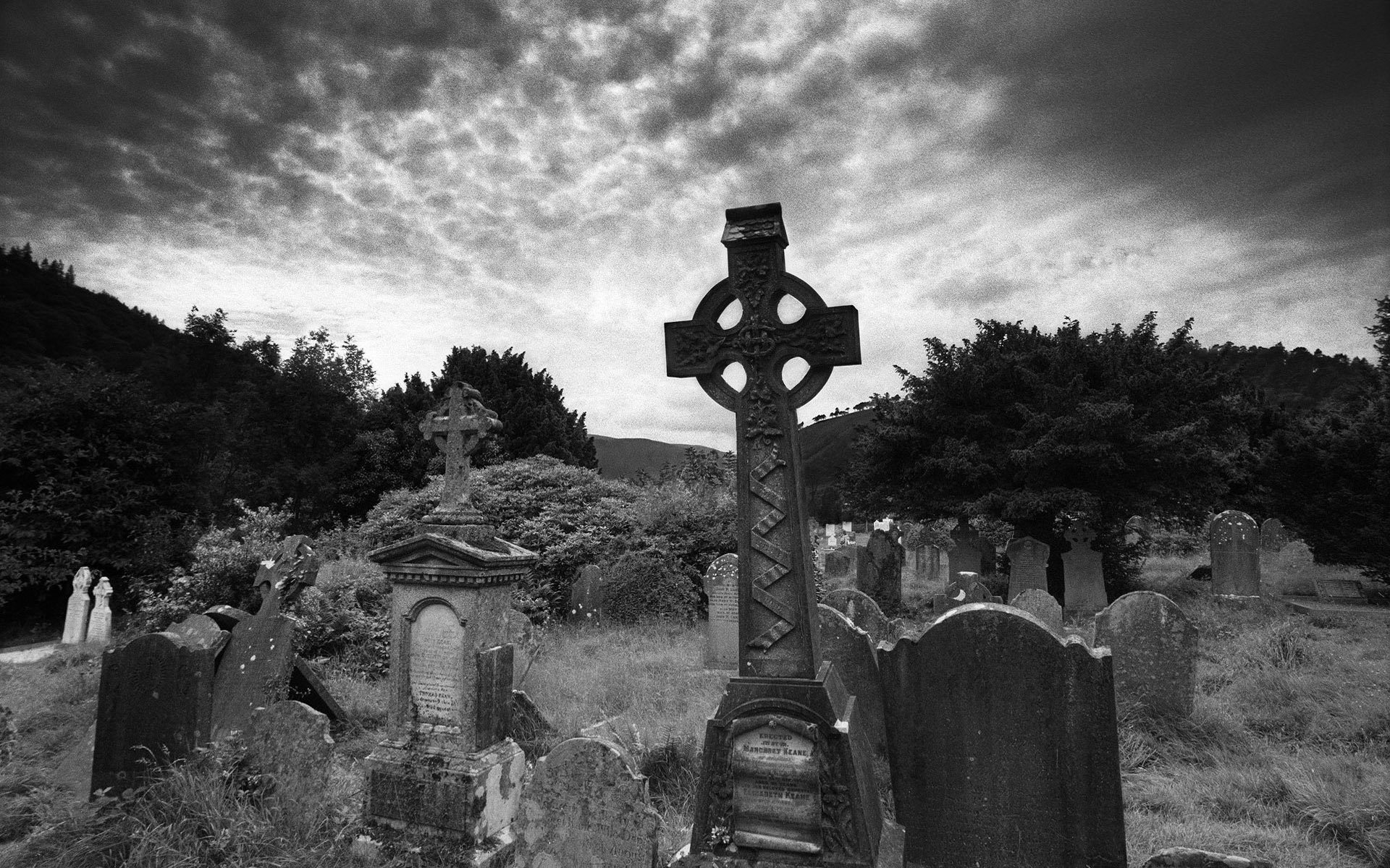 cementerio gótico tumbas oscuridad