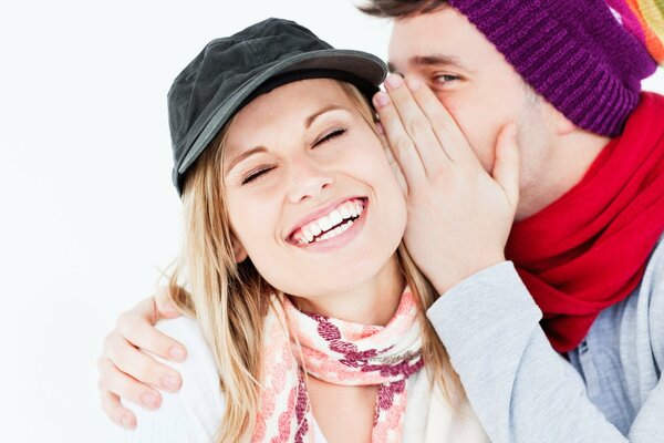 A married couple on a bright white background