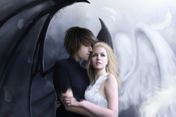 The big and different love of an angel and a demon