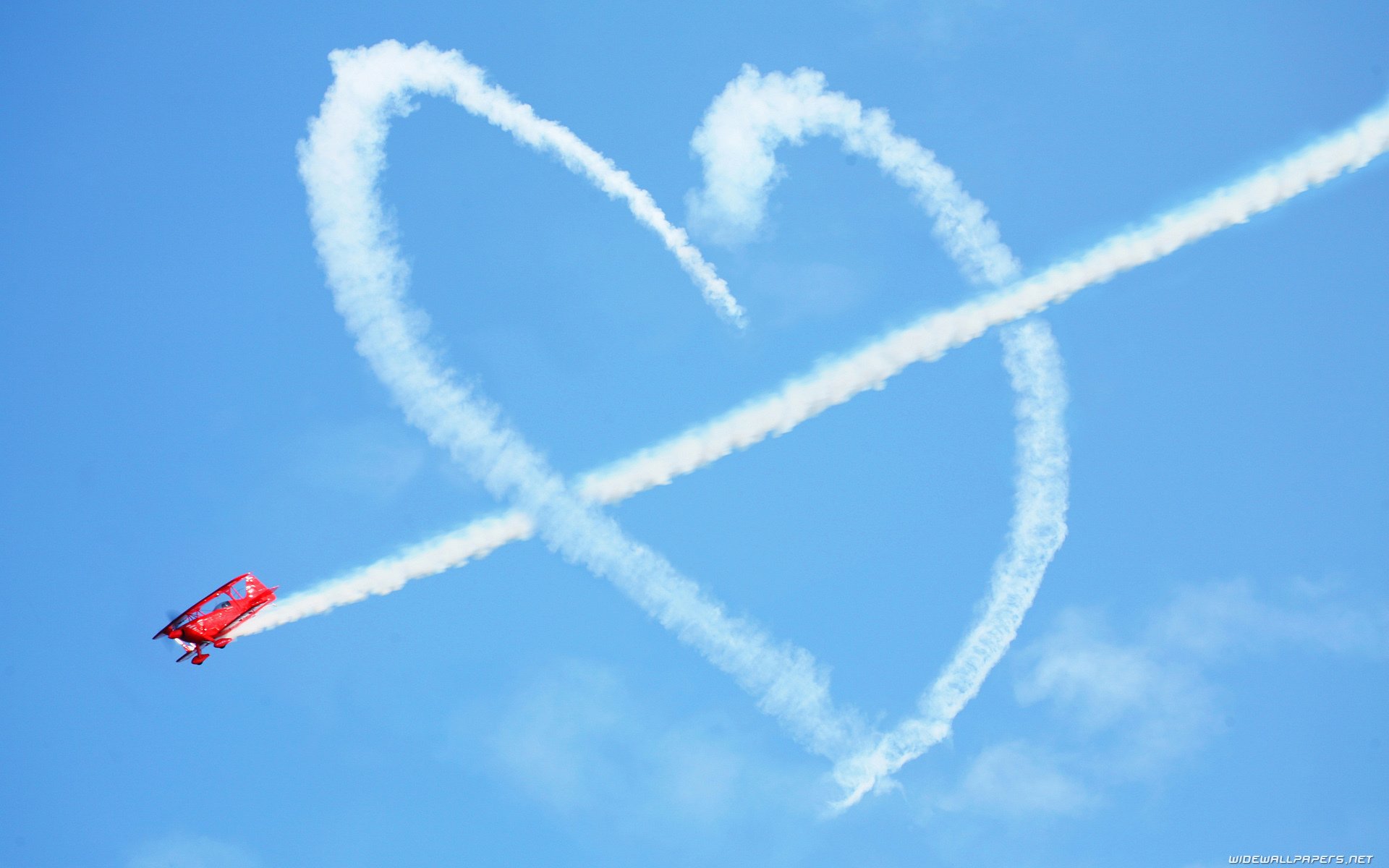 love sky heart plane