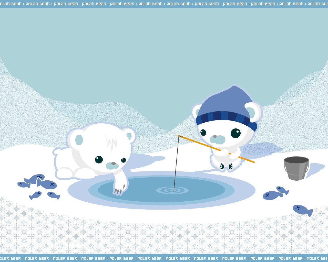 picture bears fishing snow