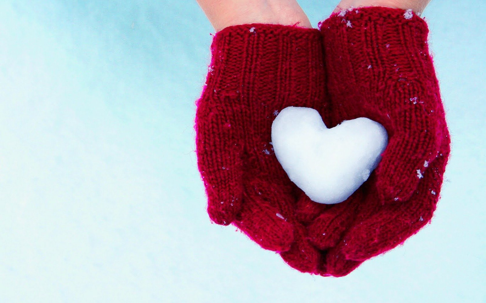 hände handschuhe schnee herz