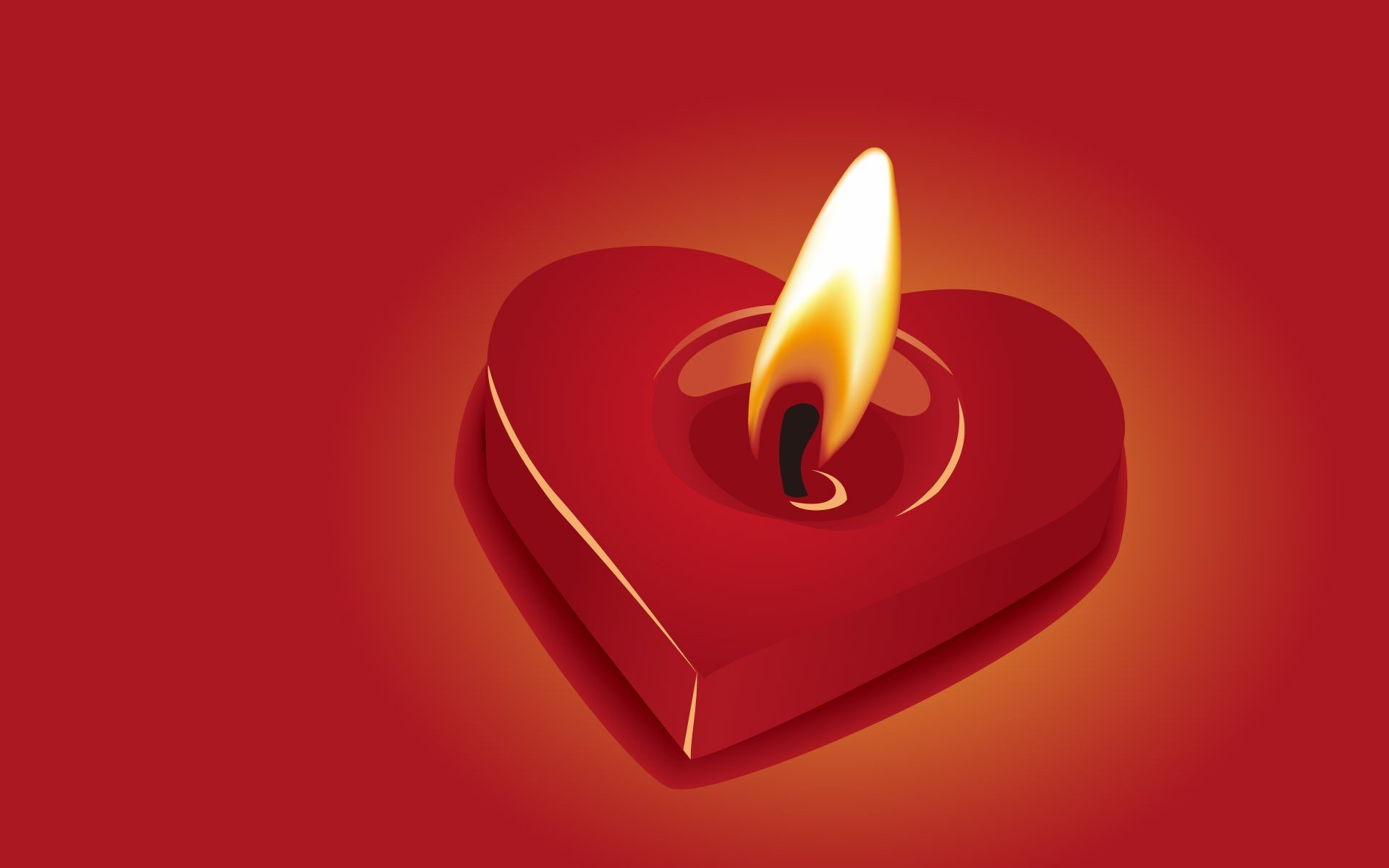 cuore candela fuoco